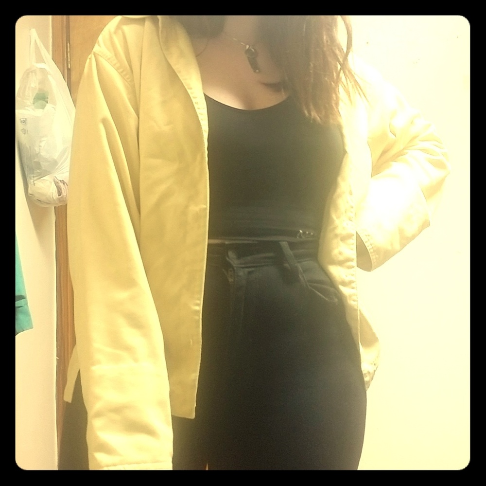 Yellow button up